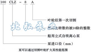 CLZ系列船用立式自吸離心泵型號(hào)含義